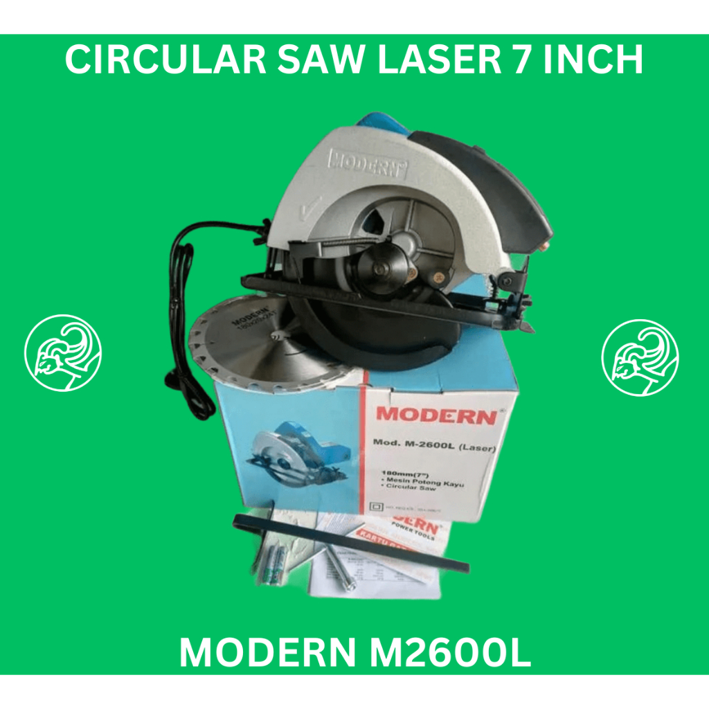 MODERN M2600L Circular Saw 7 inch Mesin Gergaji Kayu Sirkel Modern