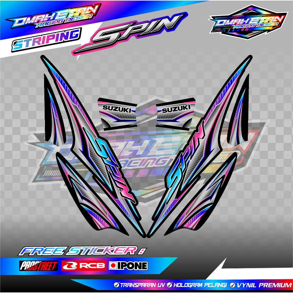 STRIPING VARIASI SUZUKI SPIN  / STICKER LIST VARIASI MOTOR SPIN