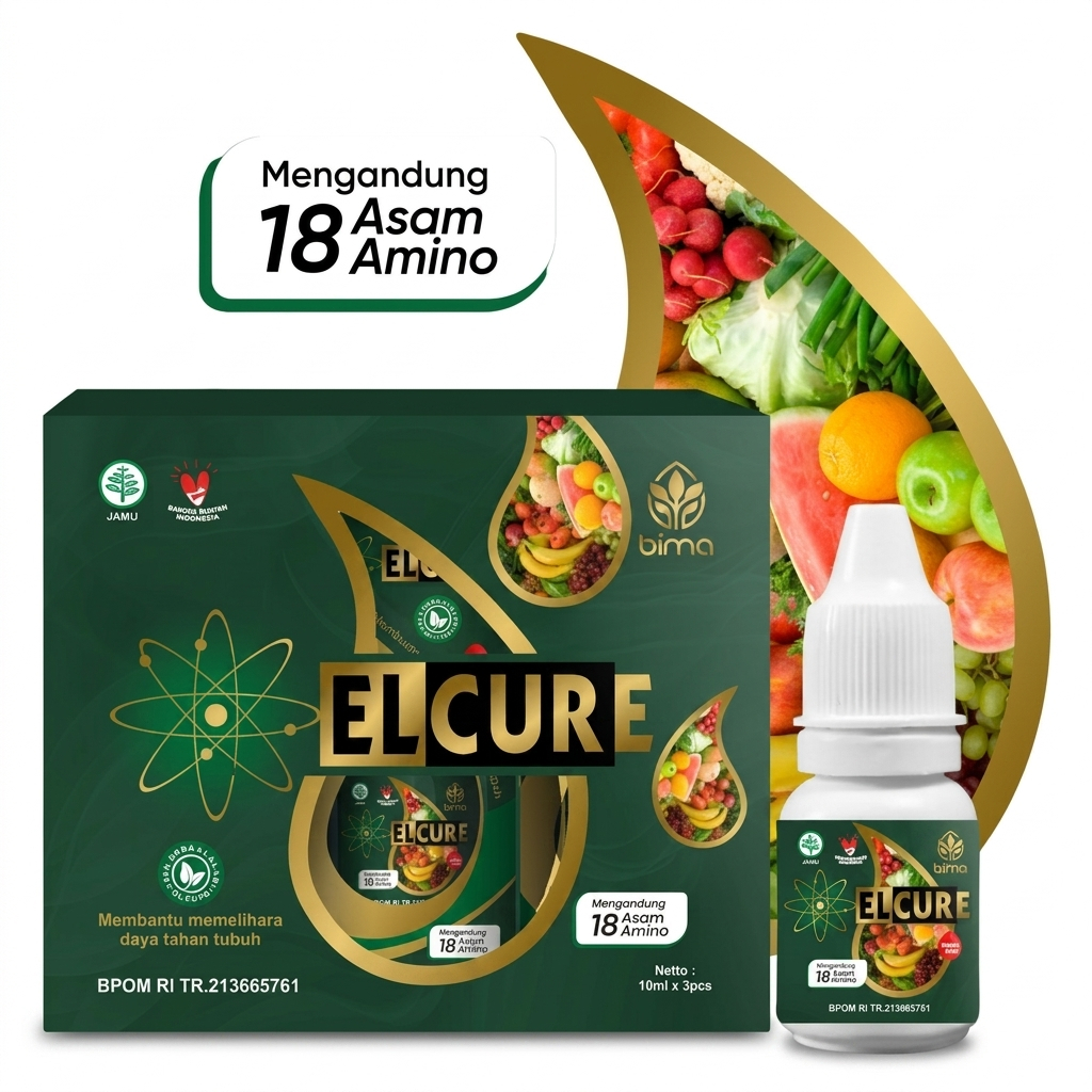 ELCURE BIMA Herbal Alami Mengandung 18 Asam Amino Original BPOM RI MD - Solusi Kesehatan Menyeluruh