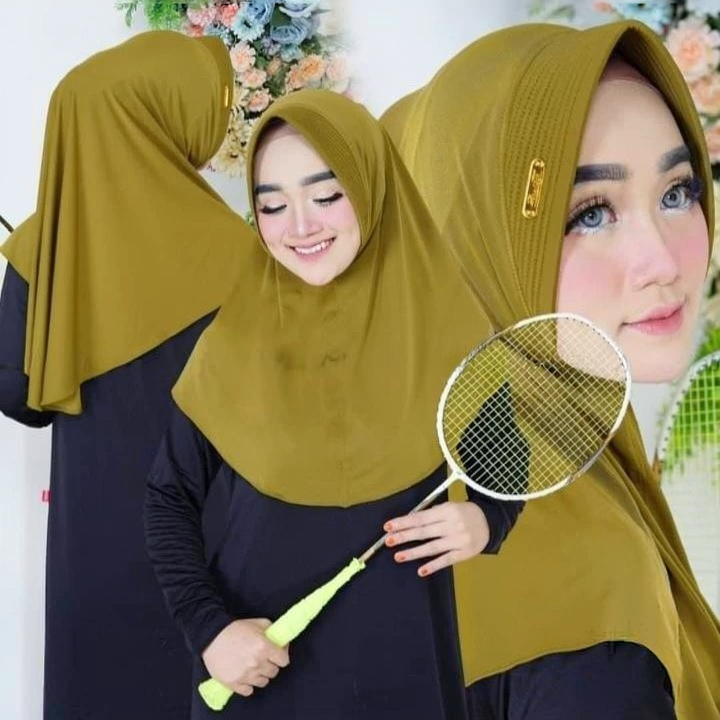 Hijab Aulia Sport L - Jilbab Bergo Sport Jersey - Hijab Jersey Sport Aulia L