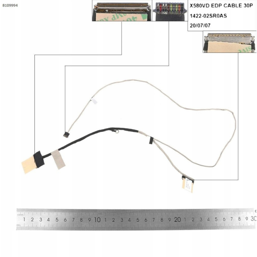 Kabel Fleksibel Layar LCD LVDS Asus X580BP X580GD N580VD 1422-02sr0as 1422-02ss0as