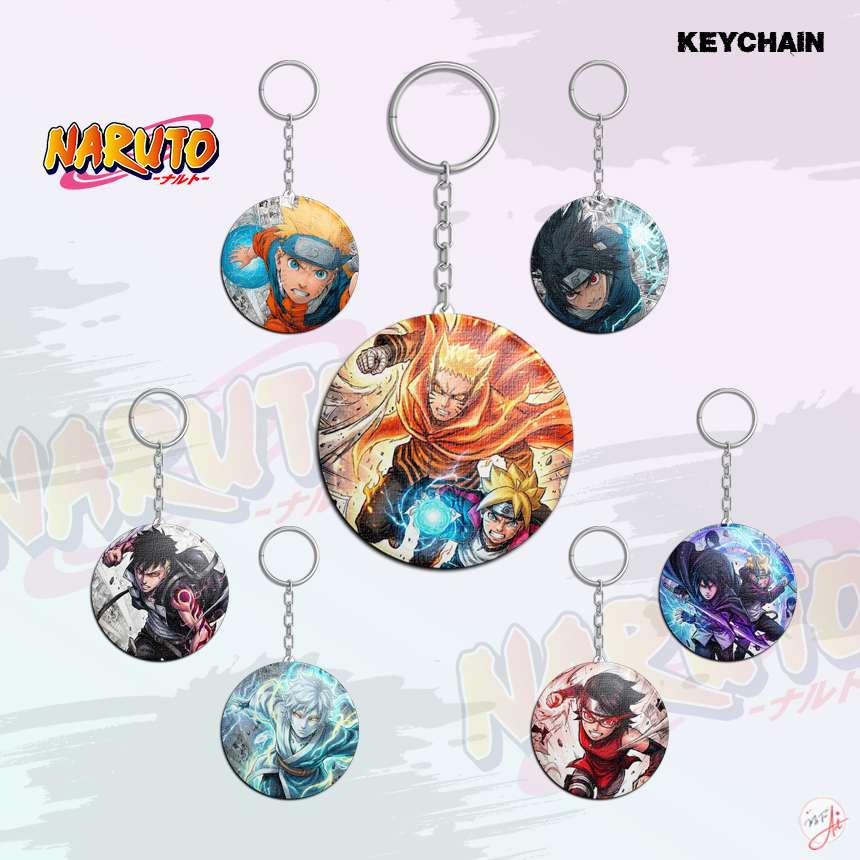 Gantungan Kunci ANIME NARUTO BORUTO Souvenir Aksesoris Tas Waterproof 44mm