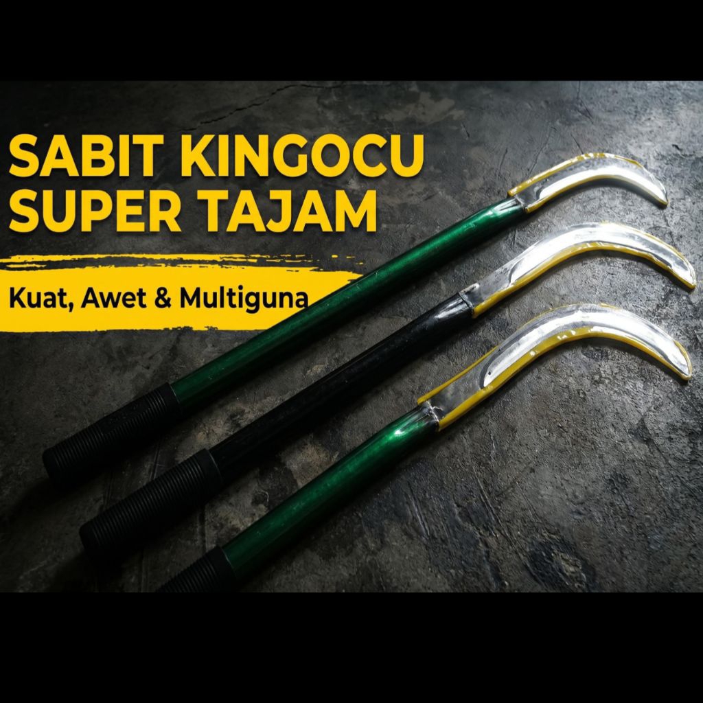 KINGOCU sabit rumput baja asli kastrasi sawit potong ranting pohon multifungsi Malaysia