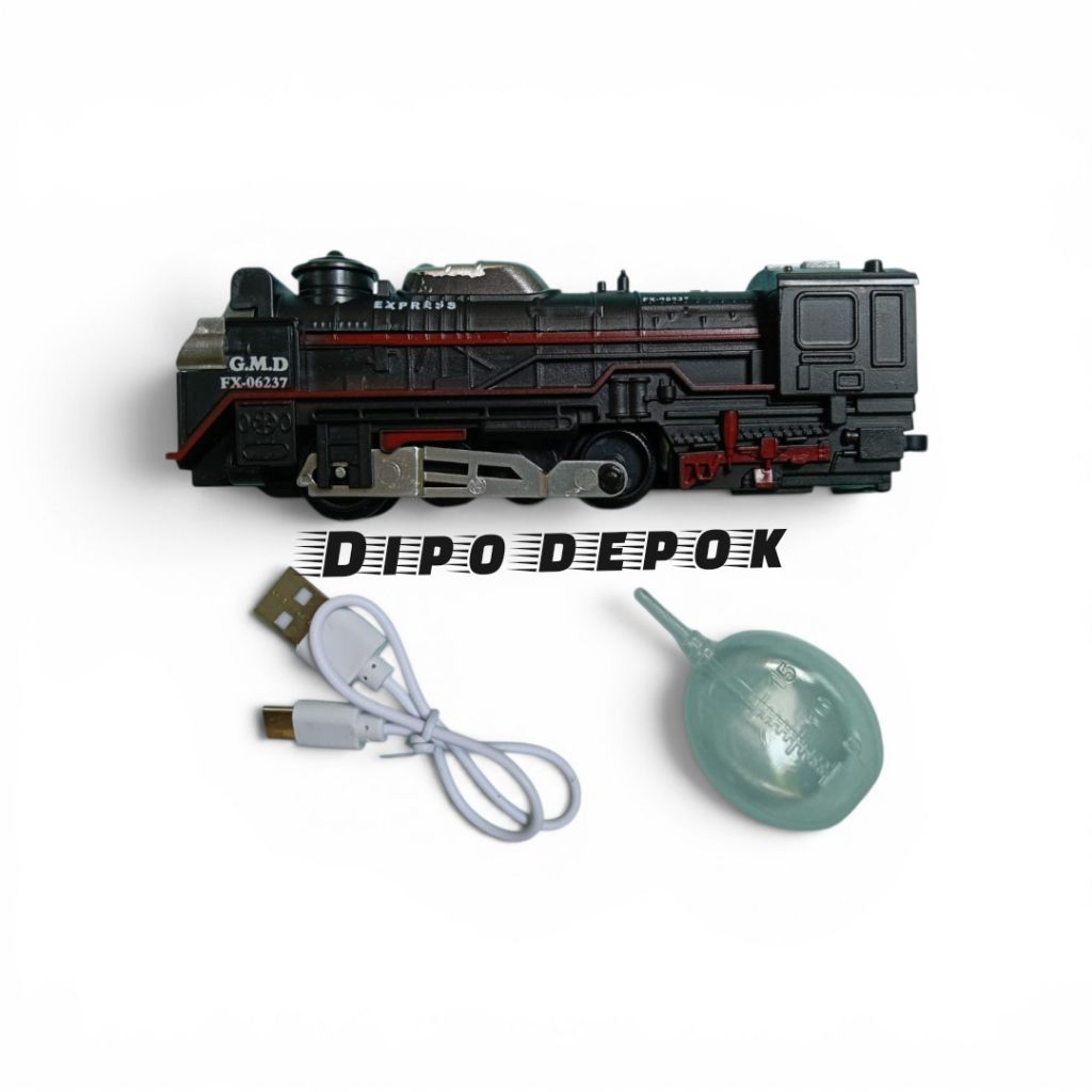 Lokomotif GMD Charger Keluar Asap Uap Mainan Miniatur Kereta Api Railking Skala 87