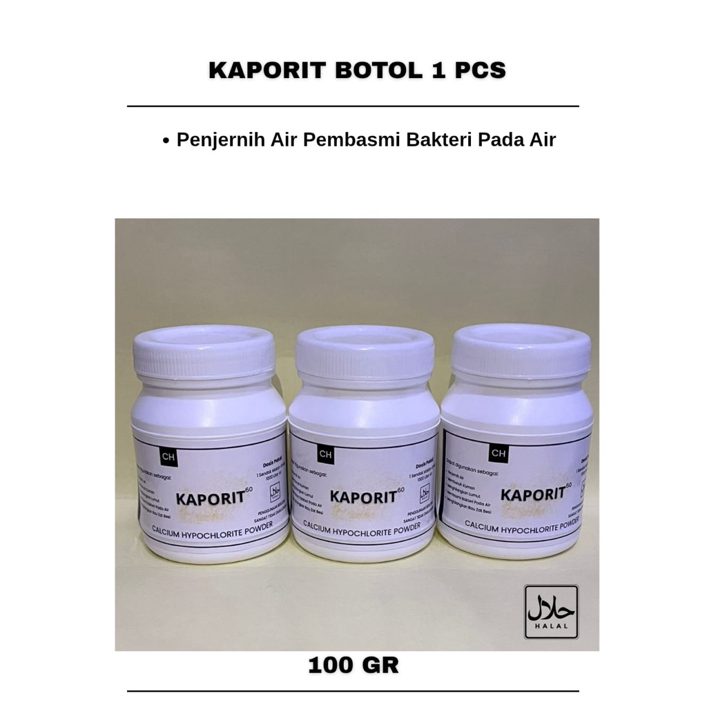 Kaporit Bubuk Botol 100 gram Terbaik