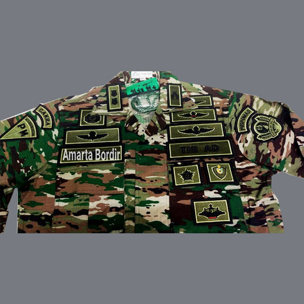 Bordir atribut TNI PDL