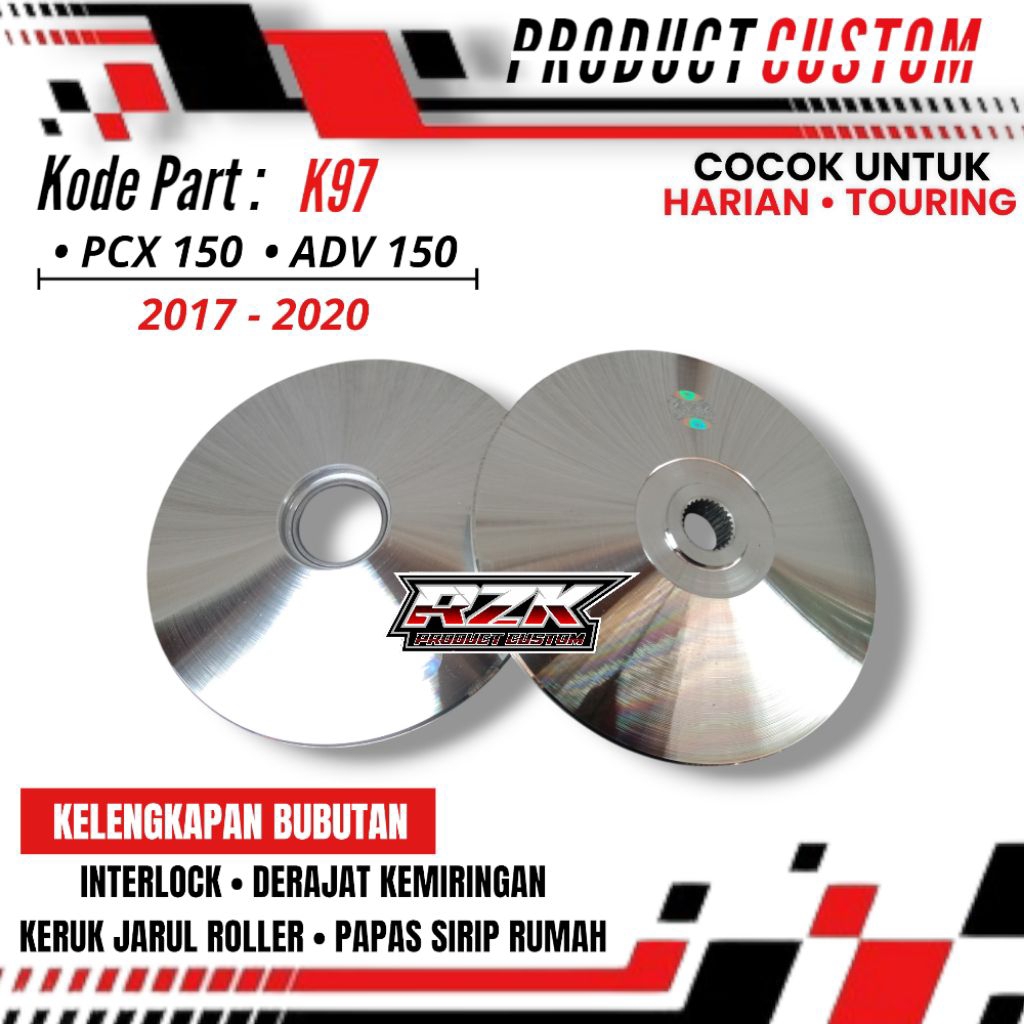 PULLEY SET K97 HONDA PCX 150 / ADV 150 BUBUT PULLEY RACING