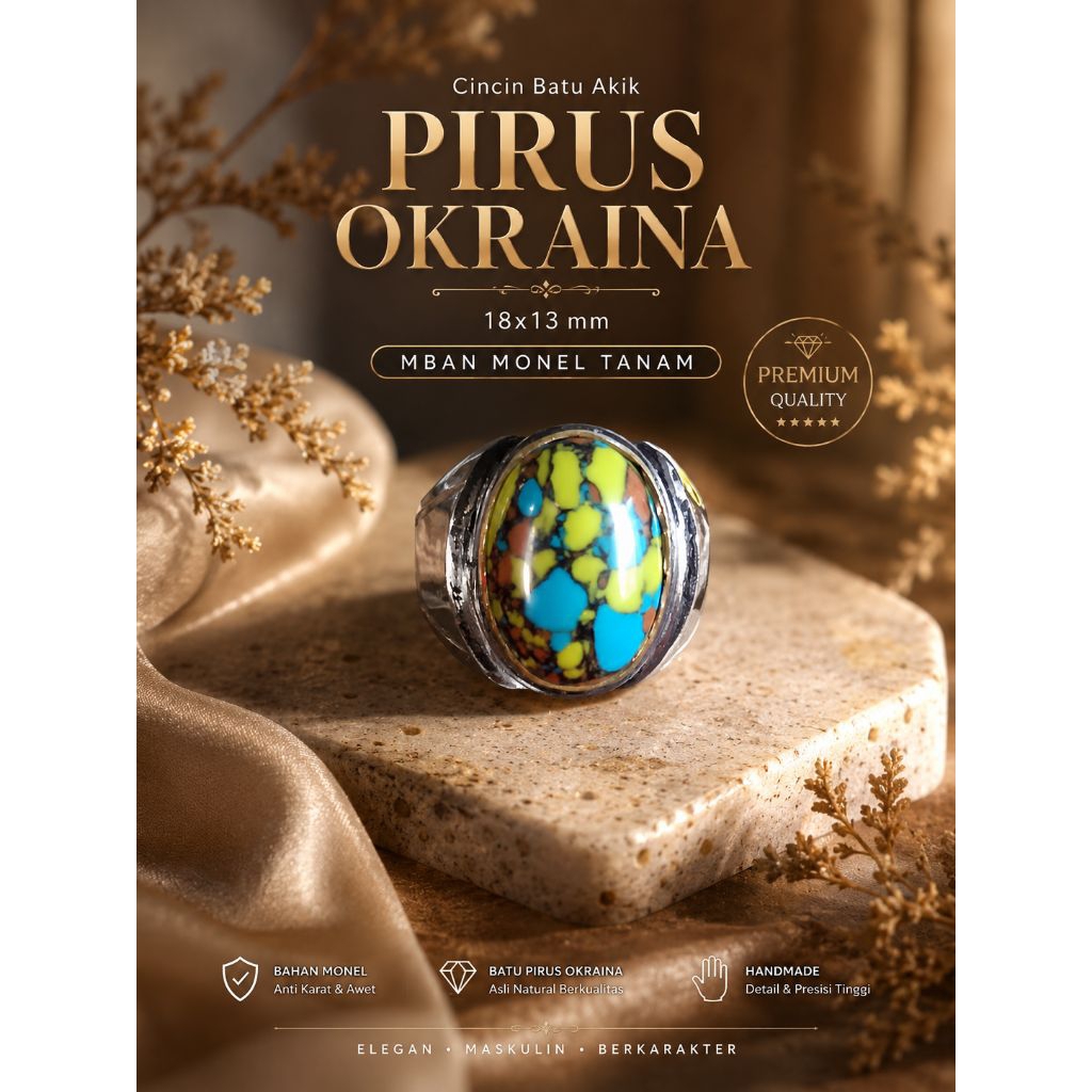 cincin batu akik pirus okraina mban monel tanam