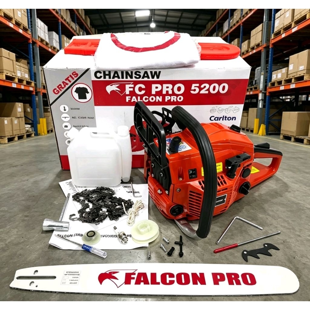 CHAINSAW FALCON PRO 5200 / MESIN GERGAJI CHAINSAW BAR 20INC FALCON 5200PRO