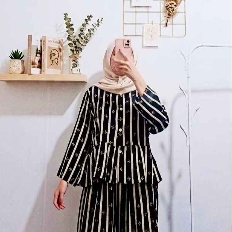 ONE SET RAYON PREMIUM // BAJU SETELAN SANTAI // BAJU TIDUR BAHAN RAYON // BAJU ONE SET SETELAN RAYON