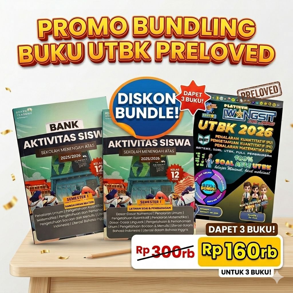 [PRELOVED] Paket Bundling 3 Buku UTBK 2026 - Wangsit Om Jero + Ruangguru