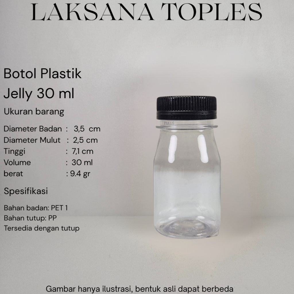 Jelly 30 ml/ Botol plastik  30ml kecil/  imut, kecil, unik