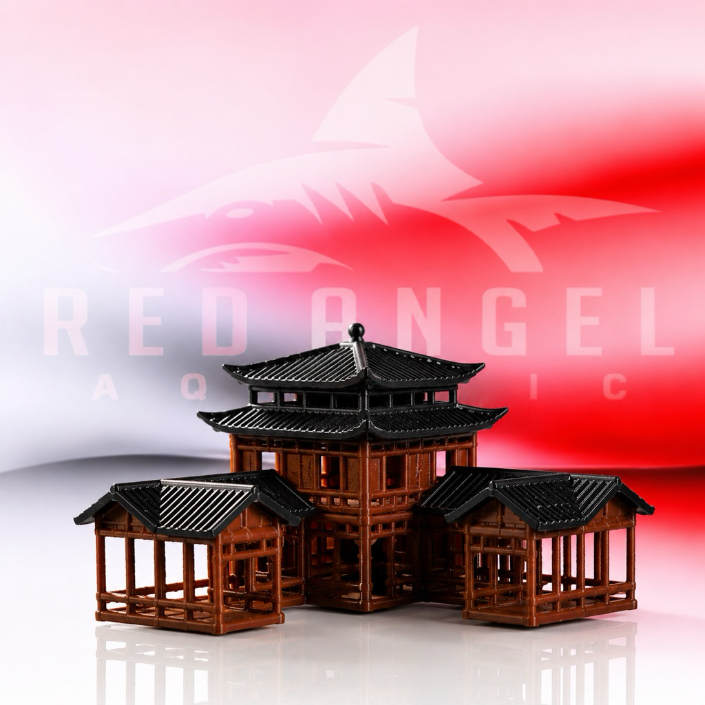 miniature rumah kuil hiasan aquarium aquascape diorama