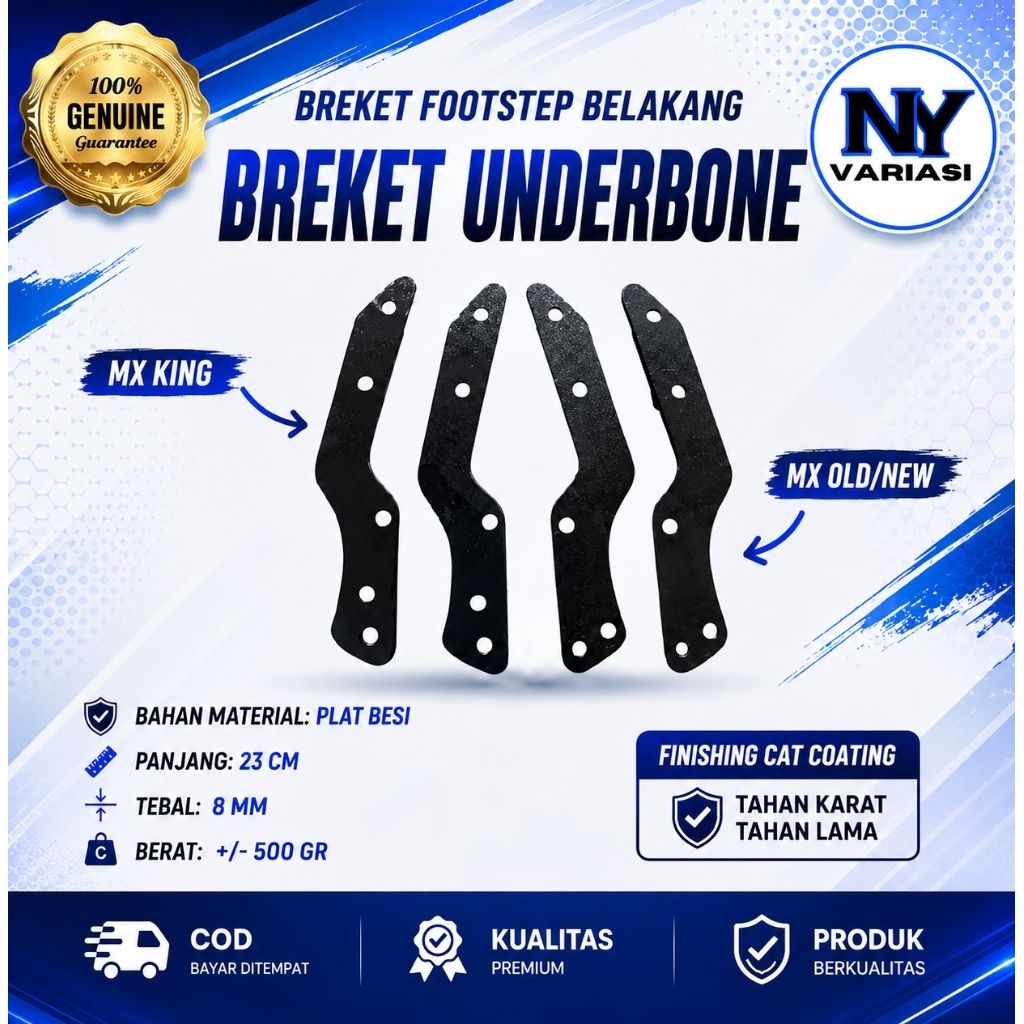 Breket Pangkon Underbone PNP Jupiter MX New 135 Old King 150 Tebal 8 mm Dudukan Underbone Footstep J