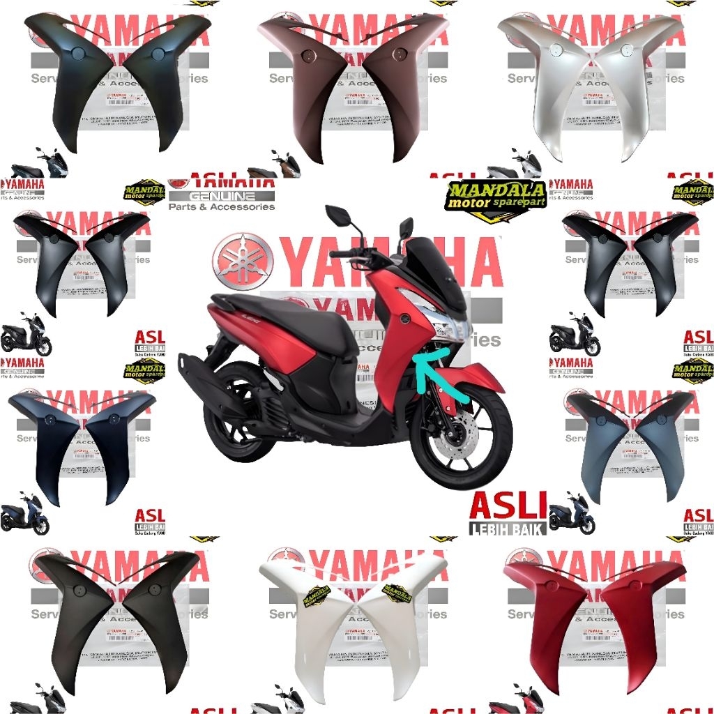 COVER TAMENG SAYAP DEPAN LEXI 125 KANAN KIRI ORIGINAL YAMAHA B3F-F8312-00 B3F-F8311-00
