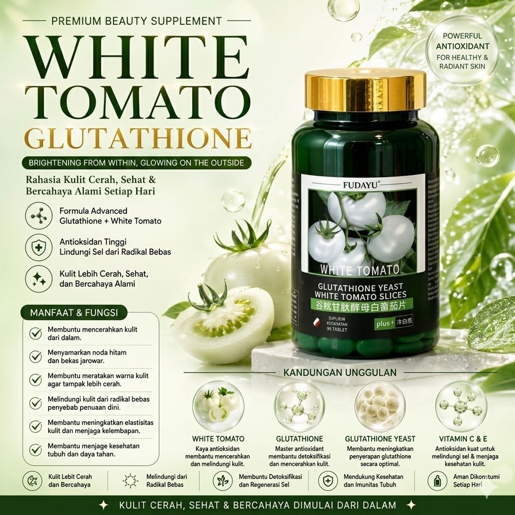 THE MERMAID BITES WHITE TOMATO L-GLUTATHIONE L-CYSTEINE FUDAYU