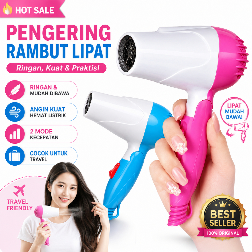 Hairdryer Portable/Hairdryer professional Salon/Pengering rambut/Hairdryer Mini