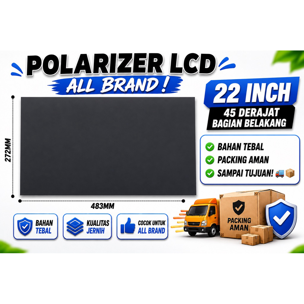 Polarizer polaris 22 Inch 45 derajat bagian belakang TV LCD LED merk SAMSUNG LG PANASONIC SONY SBY