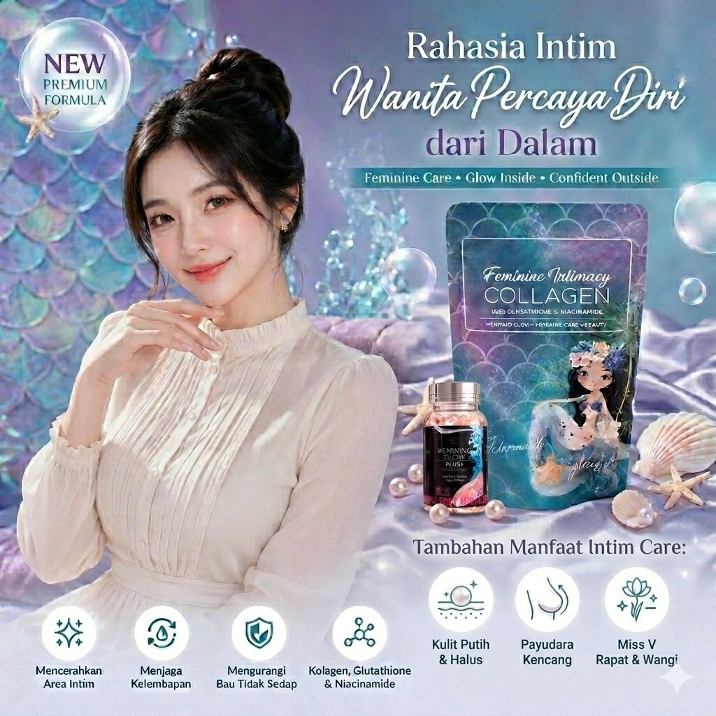 BUNDLE THE MERMAID BITES FEMININE INTIMACY COLLAGEN  FREE NEW VG+