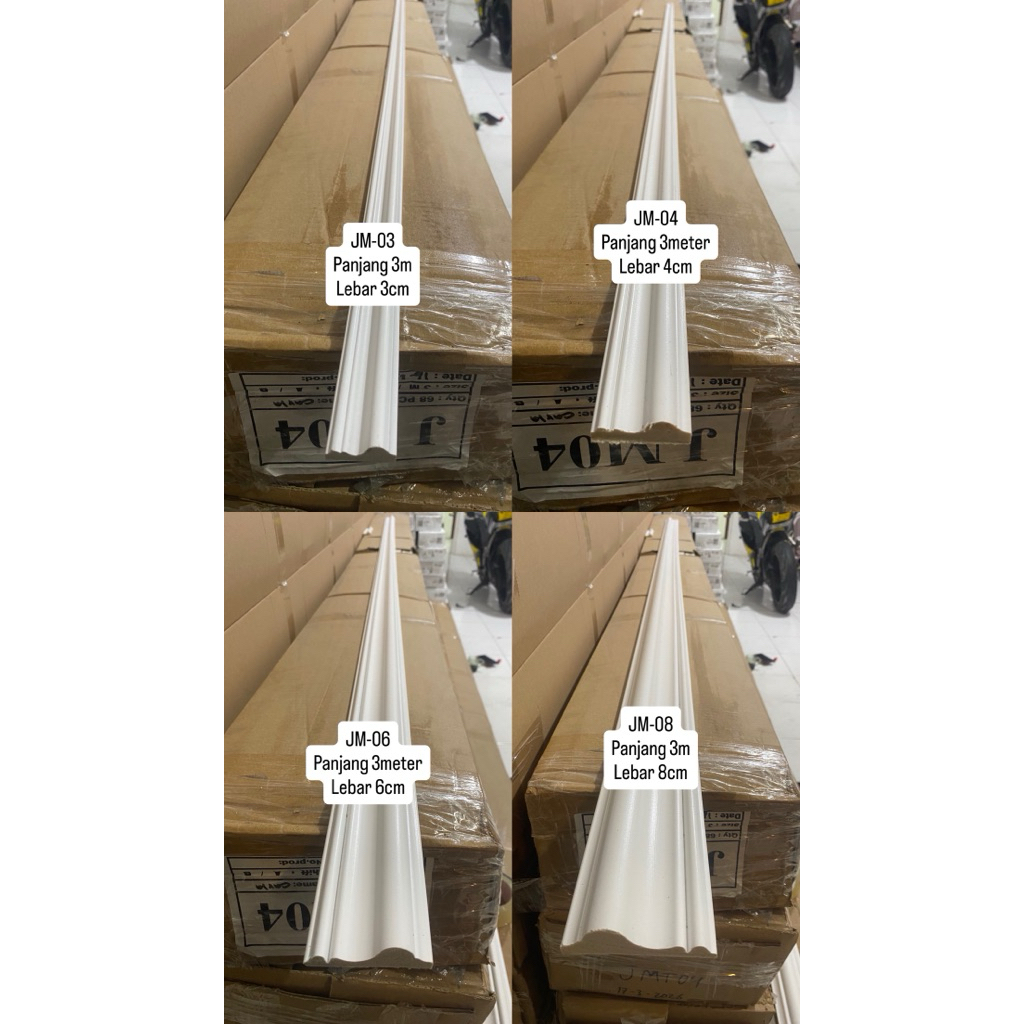 Lis molding molding pvc panjang 3meter lis dekorasi dinding