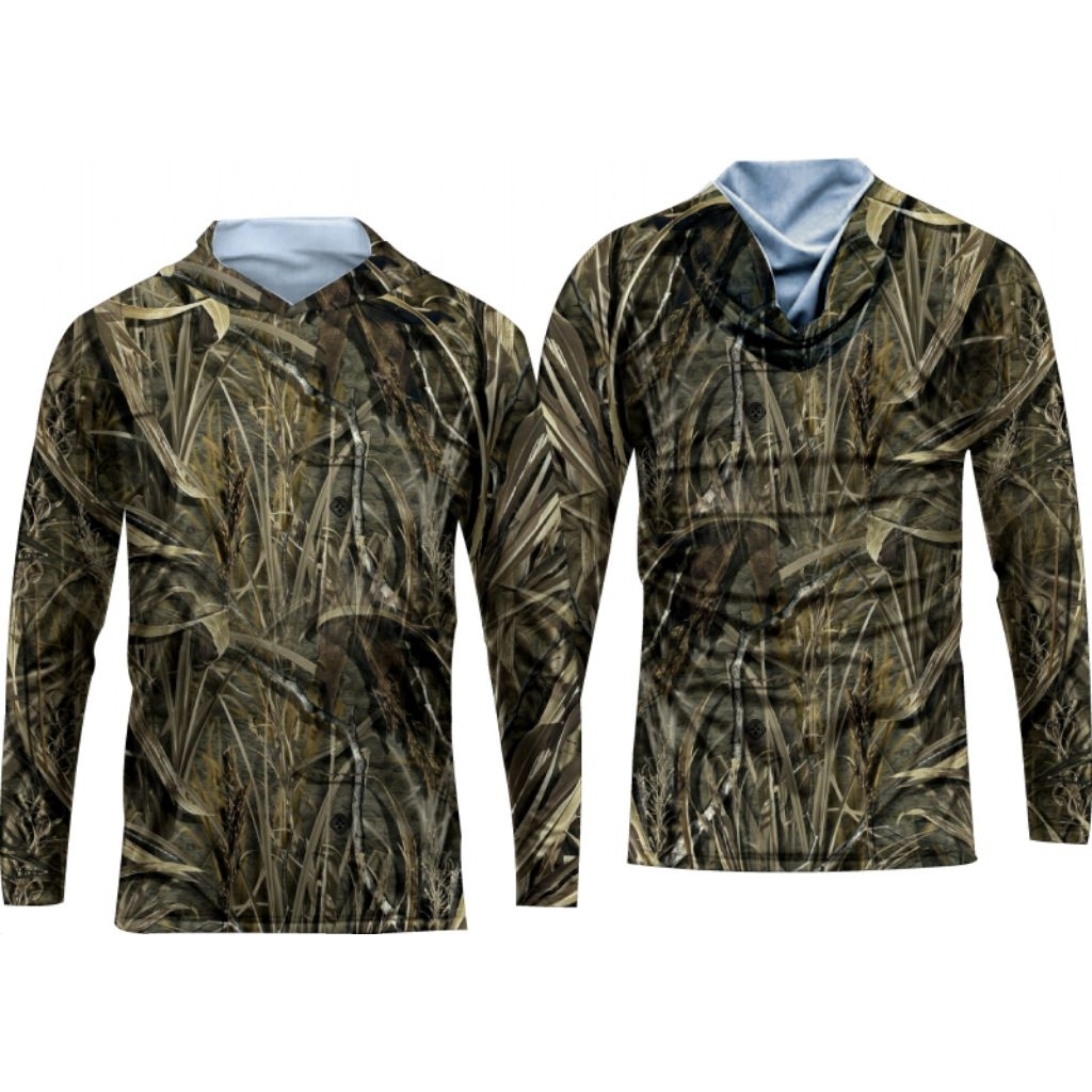 Baju camo Baju kamuflase jersey camo jersey berburu alang alang kering bahan wafle premium