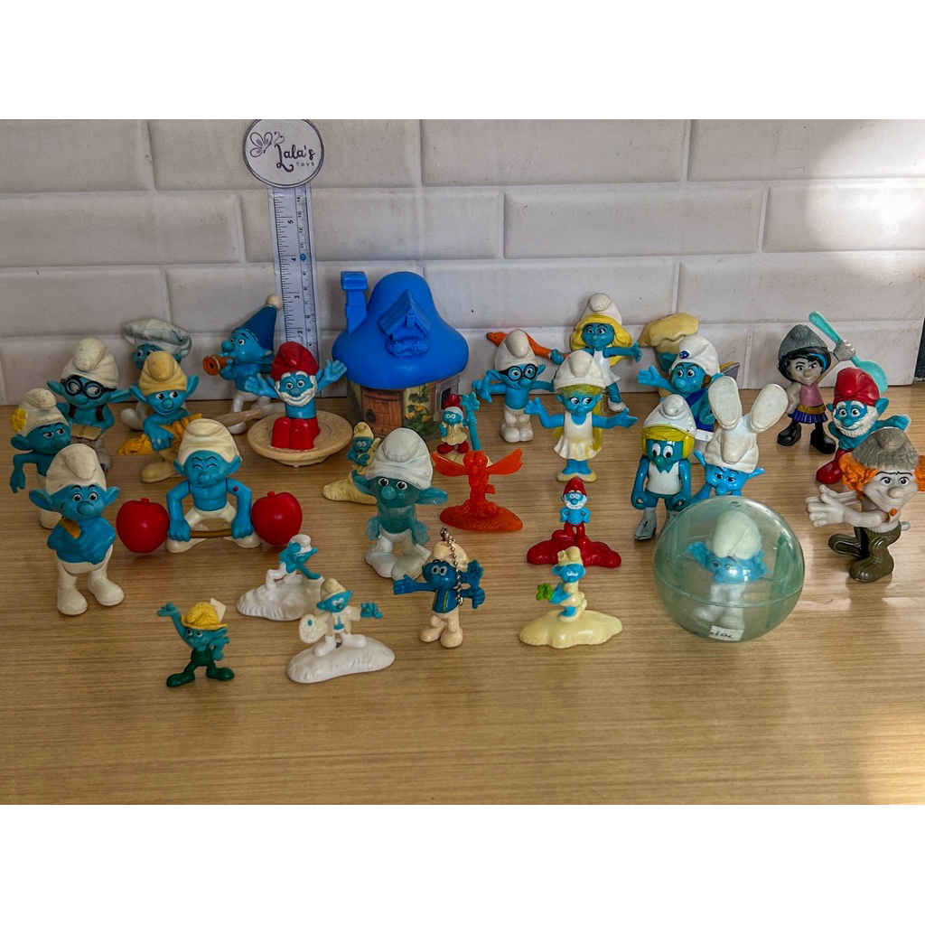 [Bukan Baru] Mainan Seri Figur Karakter SMURFS Original Animated Movie Series