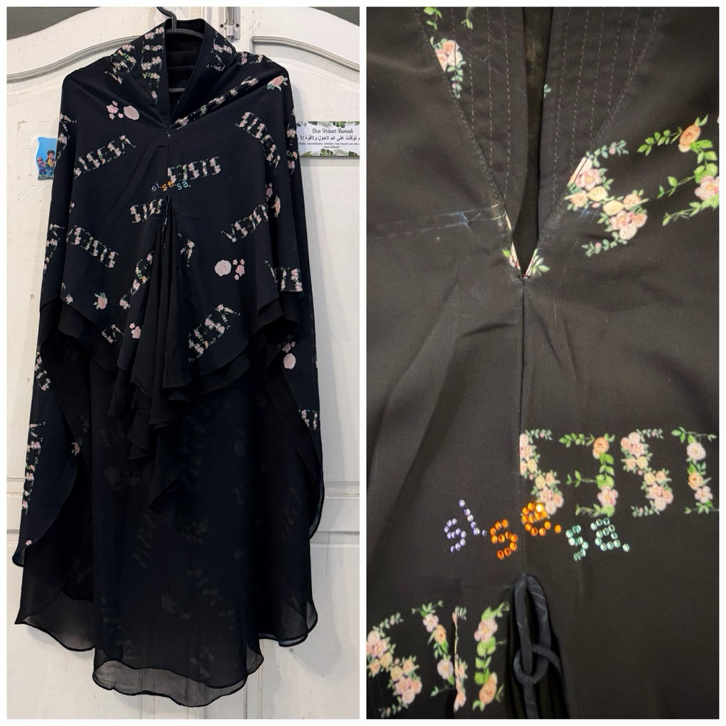 Preloved khimar sisesa black