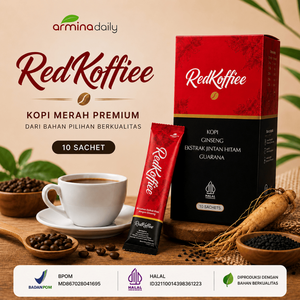 1 Sachet Red Koffiee Kopi Merah Armina Daily Kopi Premium
