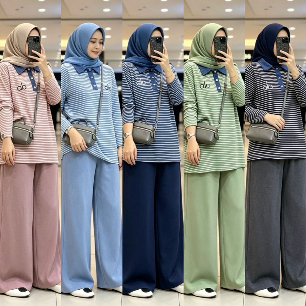 ONE SET KNIT PREMIUM/SET CELANA KNIT IMPORT