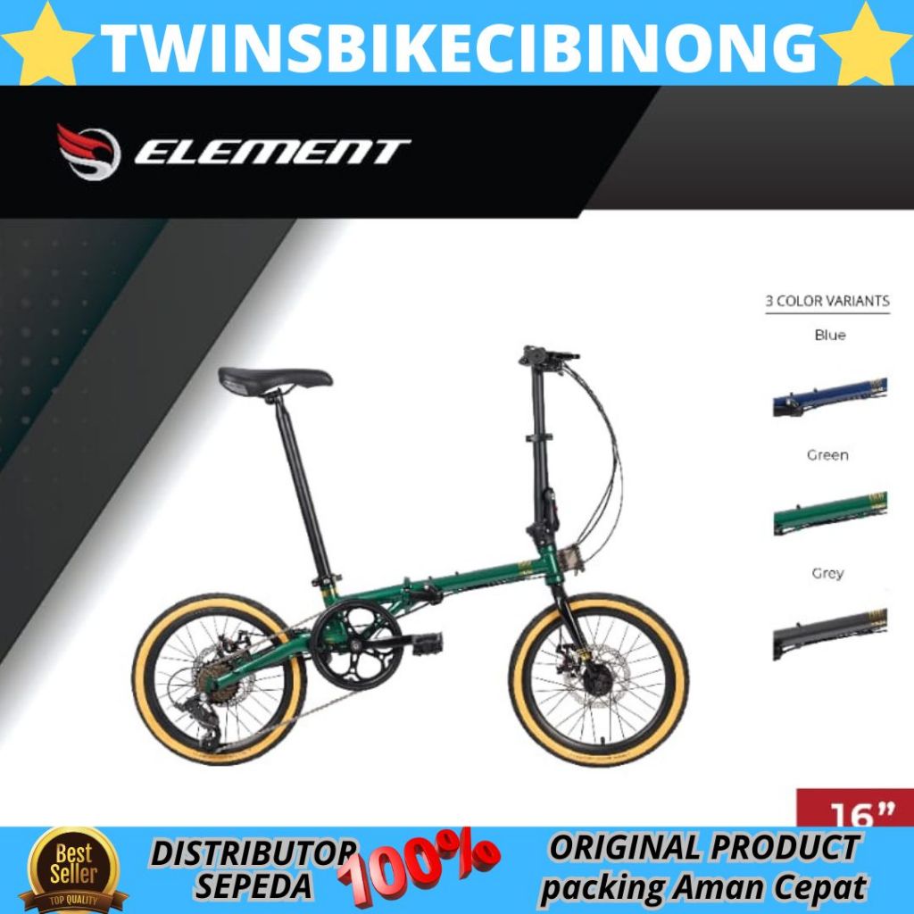 Sepeda Lipat 16 Element Troy 8Speed Stripline