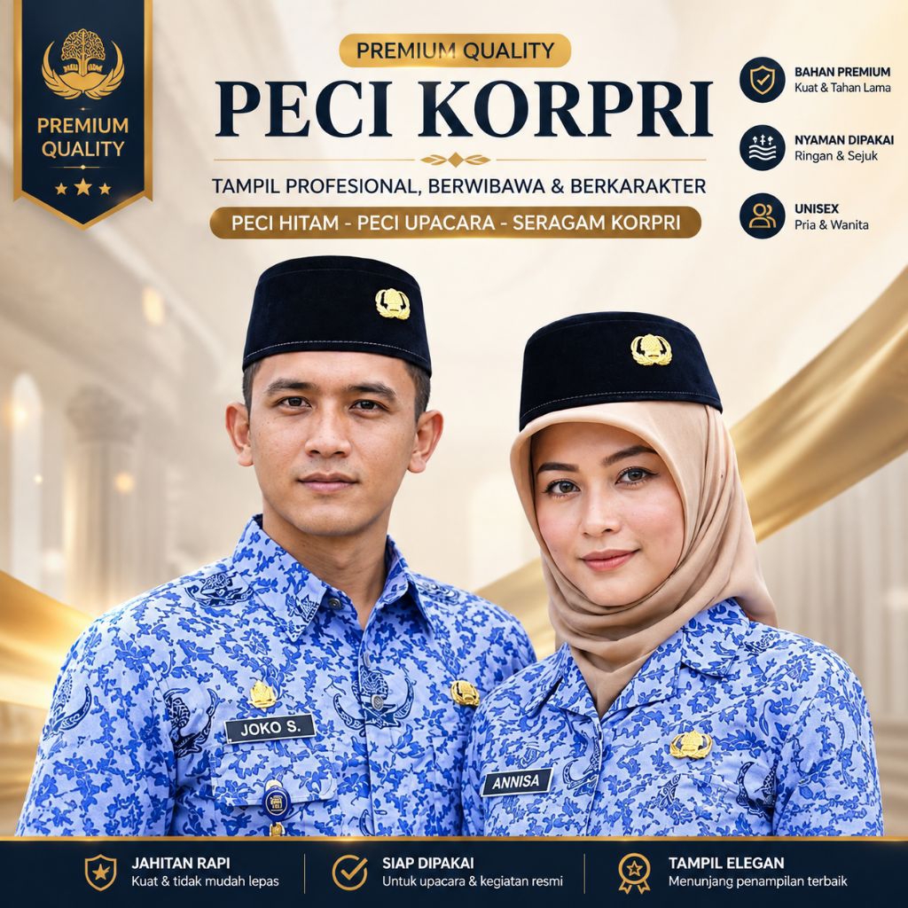 PECI KORPRI HITAM - PECI UPACARA HITAM - PECI ASN KORPRI