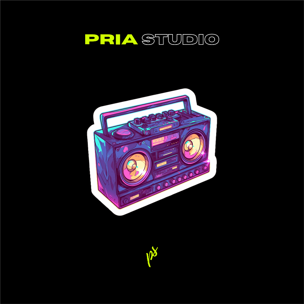 Stiker | Stiker purple boombox |  purple boombox