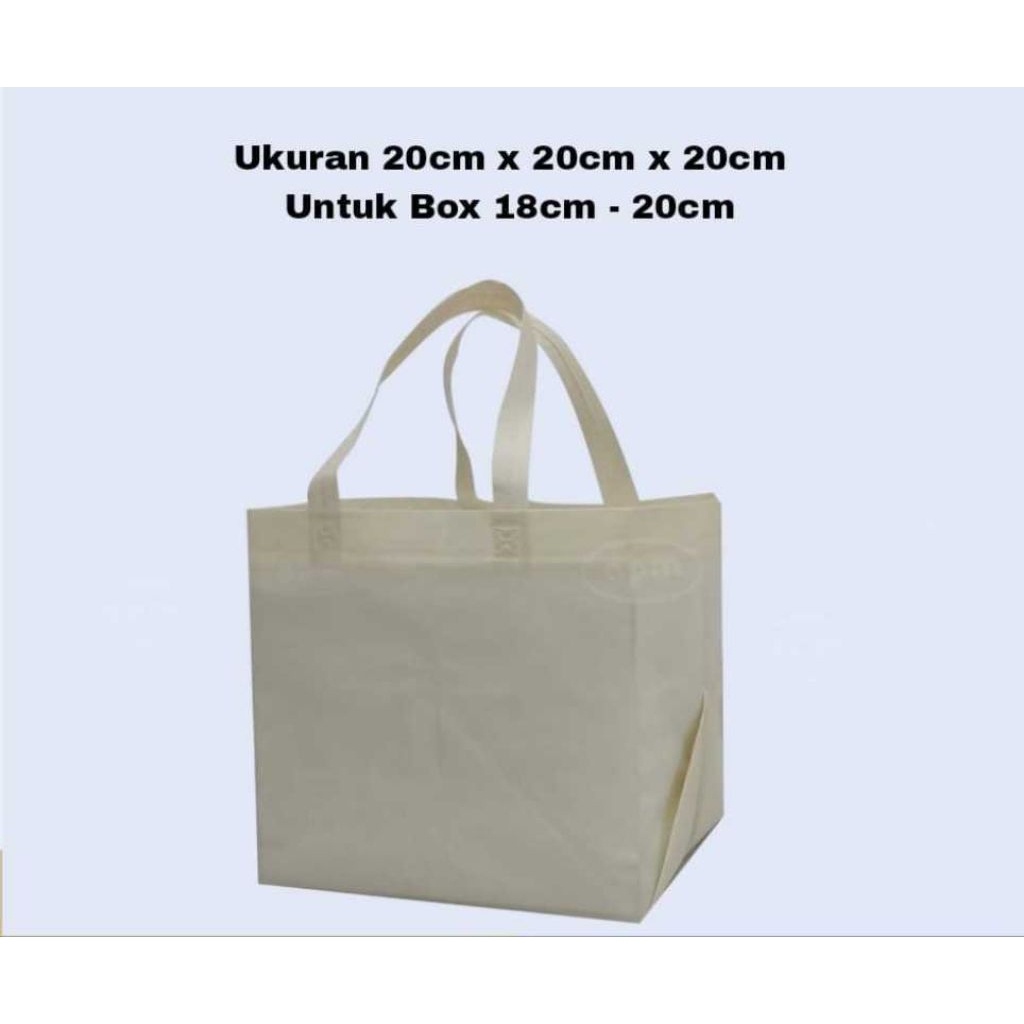 [2 Lusin/24 biji] Tas hajatan spunbond 20x20 free sablon custom
