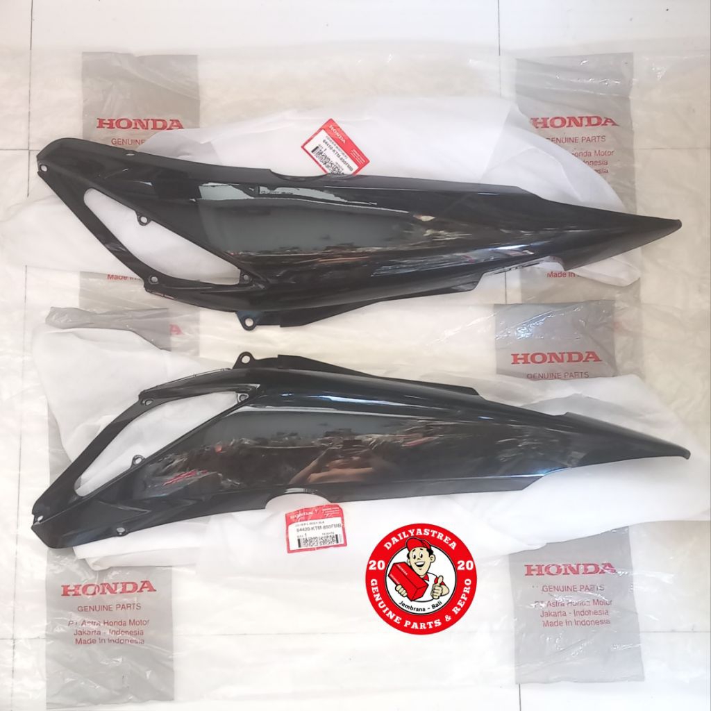 DEK COVER BODY HITAM KANAN KIRI HONDA SUPRA X 125 OLD LAMA ORIGINAL AHM 64420-KTM-850FMB