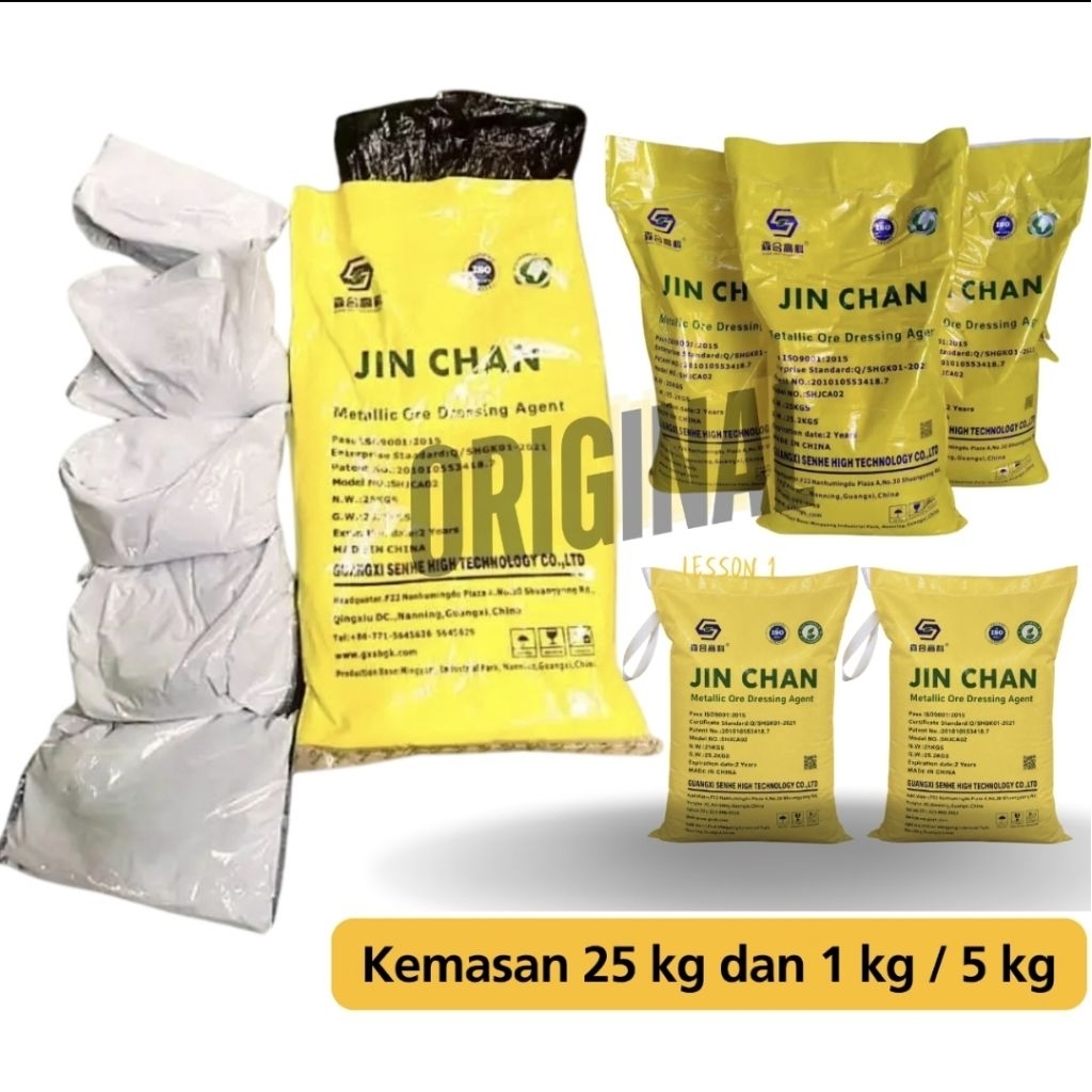 jin chan kemasann 1 kg dan 5kg / jin chan pemurinian pengolahan logam emas