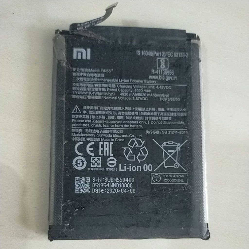 Batre Hp Redmi Not 9S ORIGINAL