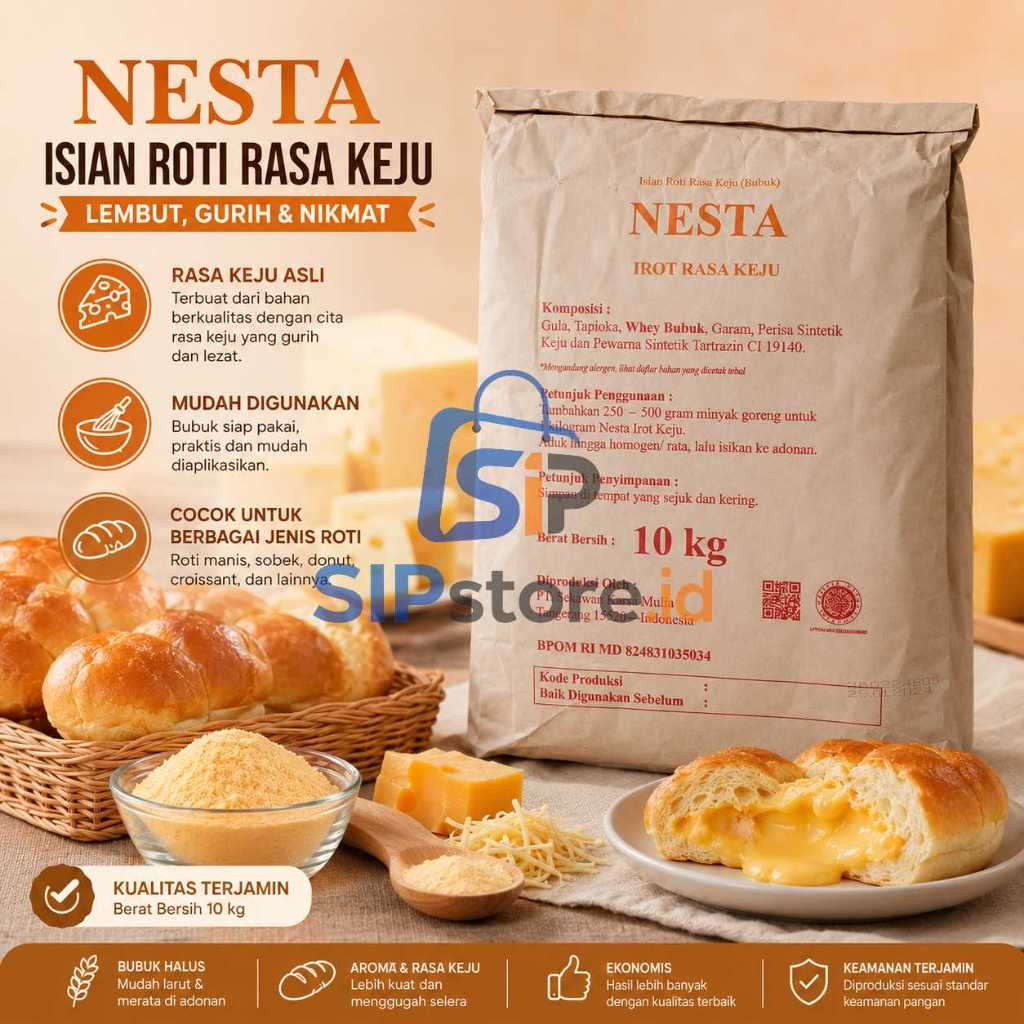Nesta Irot Isian Roti Filling Cokelat Dan Keju Pasta Bakeproof Topping Kue Dan Bakpao Porsi Grosir E