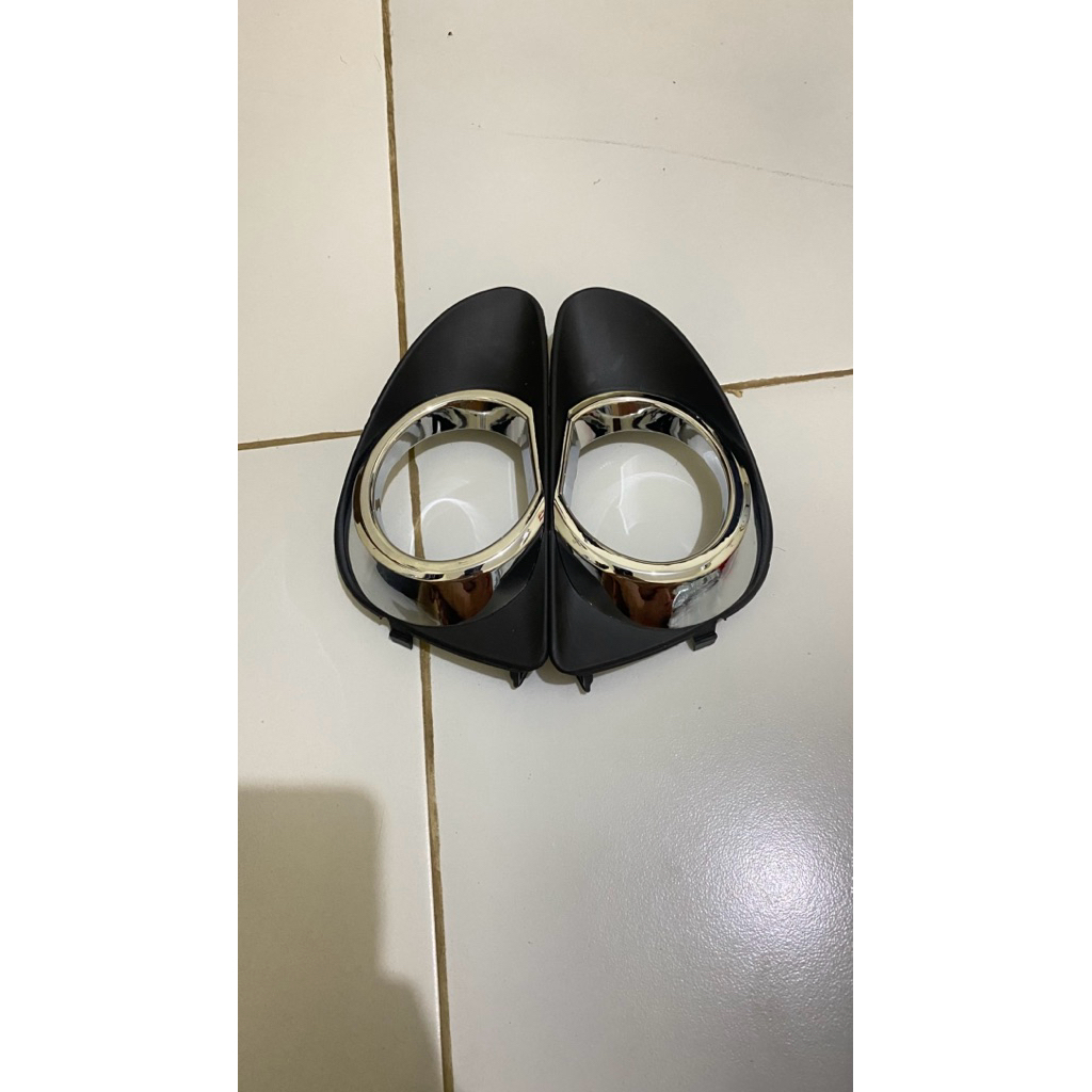 FOGLAMP RING TOYOTA CALYA AGYA AYLA CHROME HITAM/ COVER LAMPU KABUT 2016-2018
