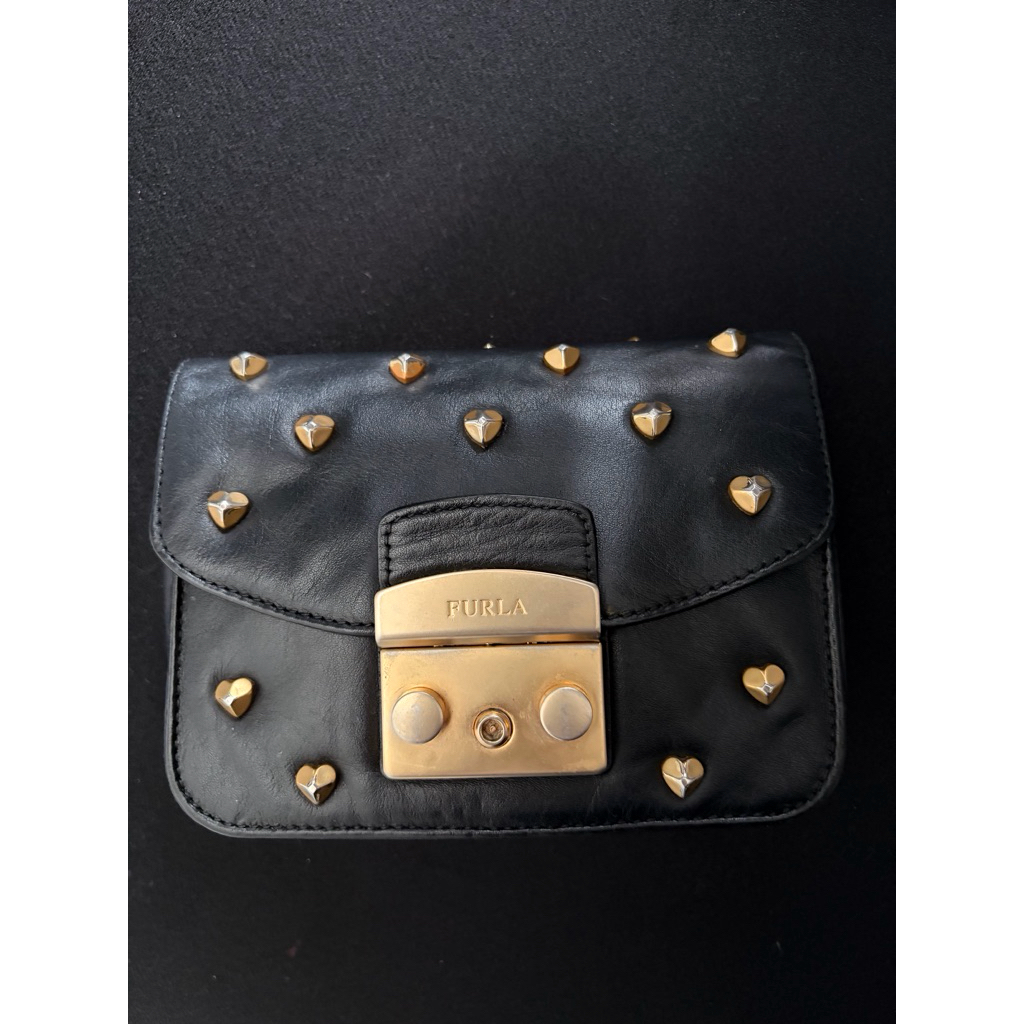 Preloved Tas Furla Metropolis Mini Bag Hitam Black