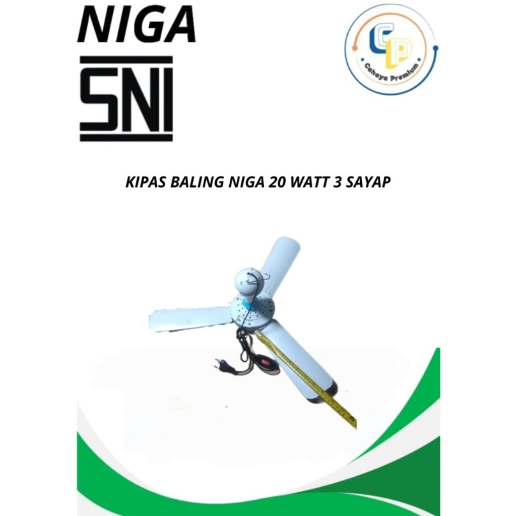 kipas gantung niga 20watt 3 sayap 100% ORIGINAL