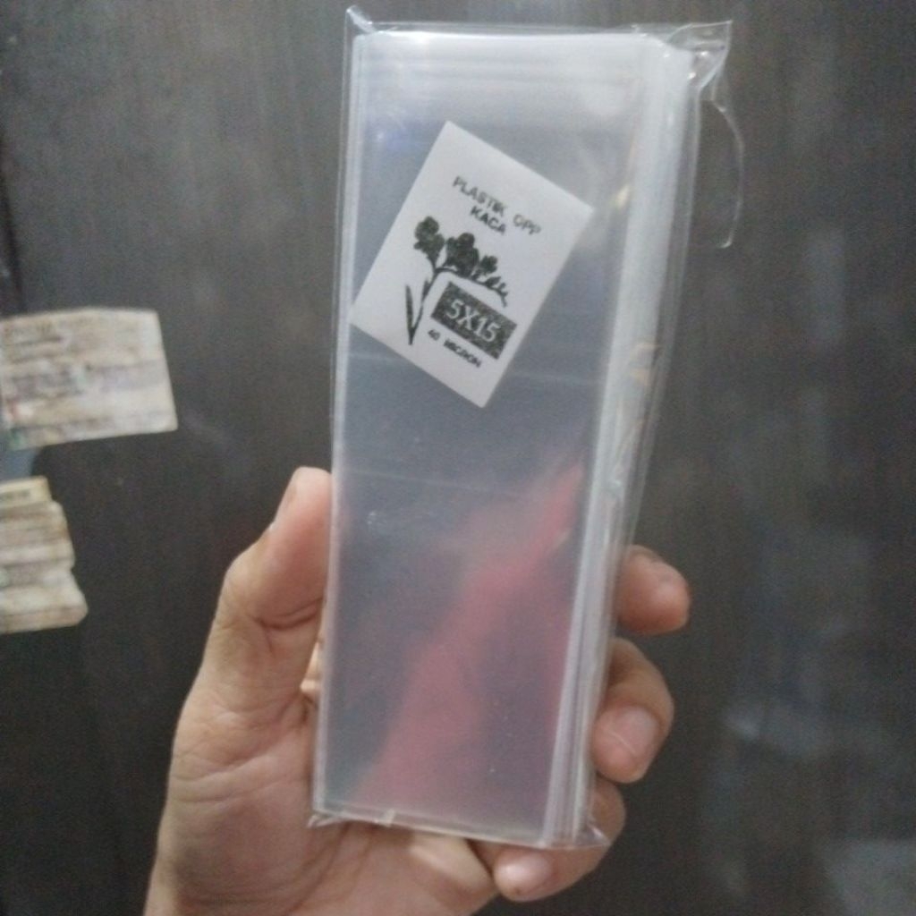 Plastik Opp Kaca 5x15 - Plastik Opp Tanpa Seal 5 x 15 - Plastik Opp 5x15 Polos & Tebal - Plastik Opp