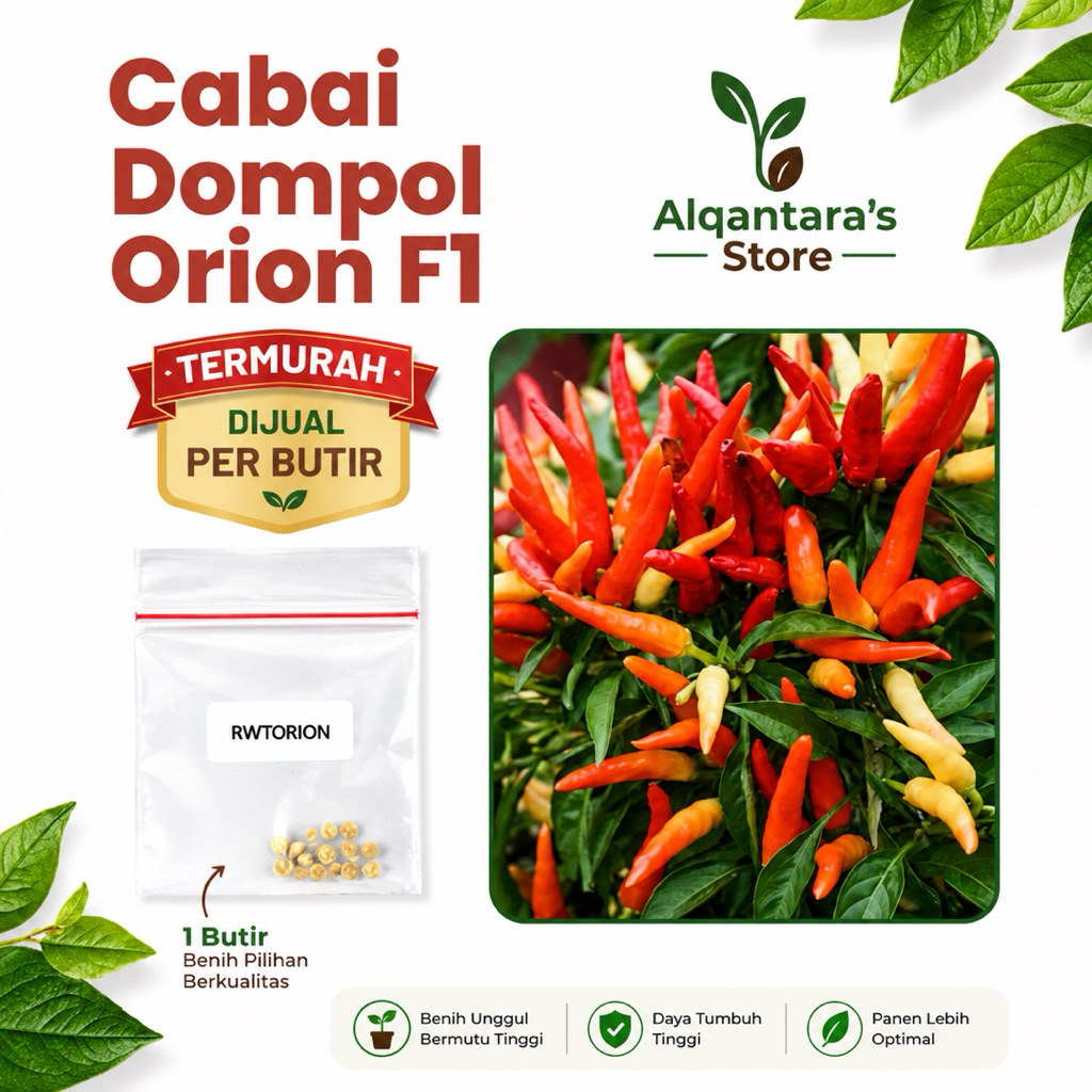 Benih Cabai Dompol Orion F1 Unggul, Bibit Super Cabai Dompol Orion F1 Bibit Mudah Tumbuh