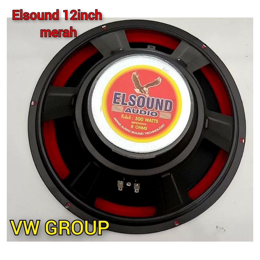 SPEAKER ELSOUND 12INCH  FULL RANGE 12 inch CORONG M120 ORIGINAL / SPEAKER ELSOUND 12INCH MERAH 300WA