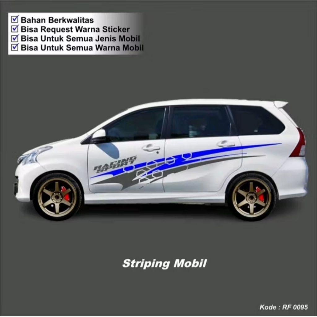 Stickee mobil Toyota avanza xenia dll sticker list mobil avanza ban racing sport stiker keren