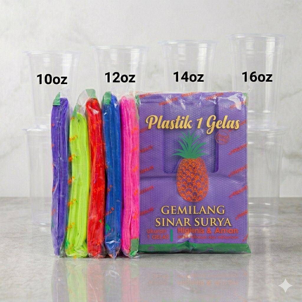 Kantong Plastik Gelas, Kantong Kresek Kecil, Kantong Warna Warni