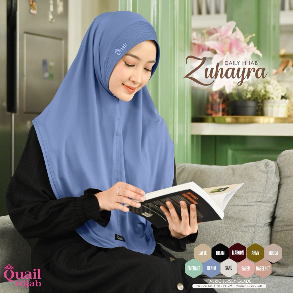 Quail HIjab - ZUHAYRA HIJAB INSTAN ORI QUAIL JERSEY PREMIUM