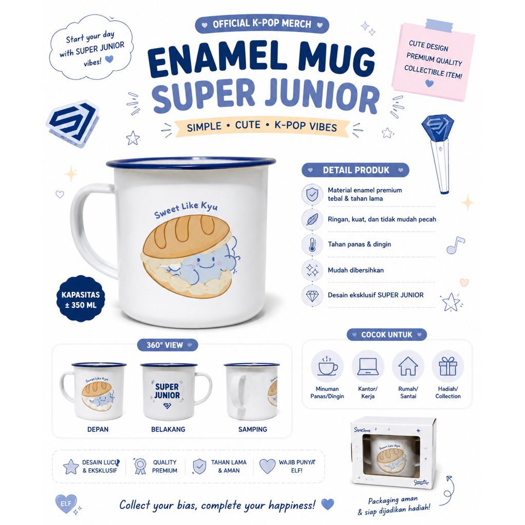 SUPER JUNIOR KYUHYUN KYUMAE MUG KALENG SUSU TERIMA REQ