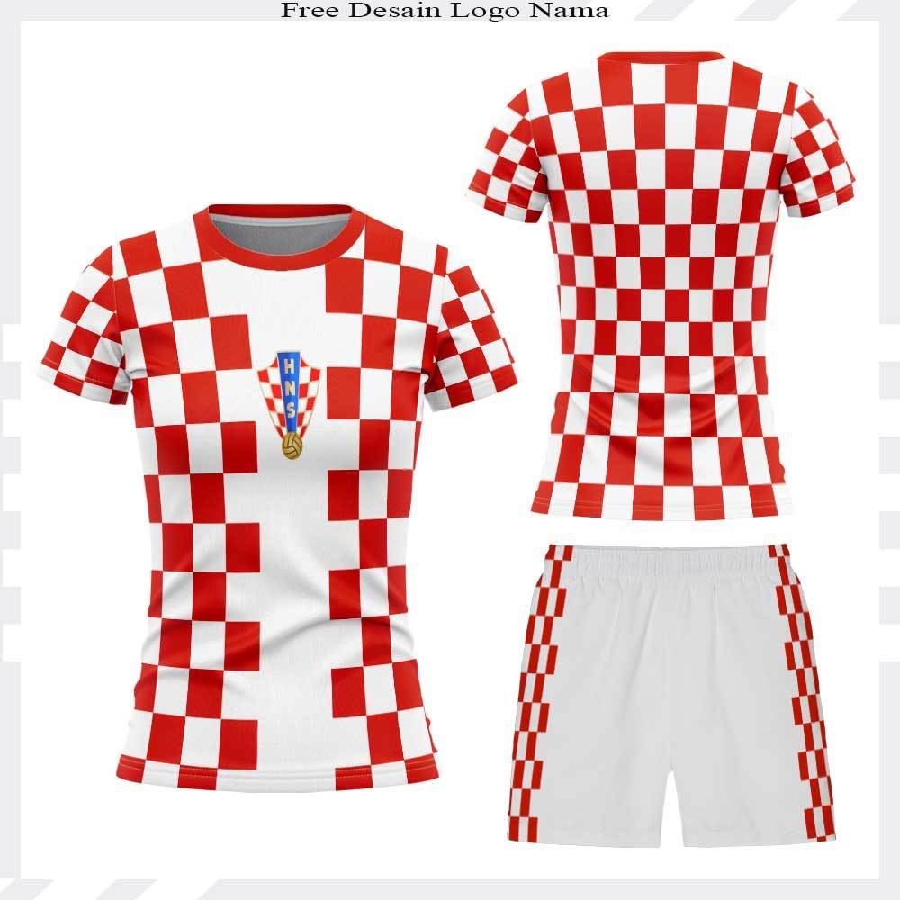 JERSEY FANTASY CROATIA HOME UNISEX - KAOS SETELAN JERSEY CONTINGENT CROATIA KEREN
