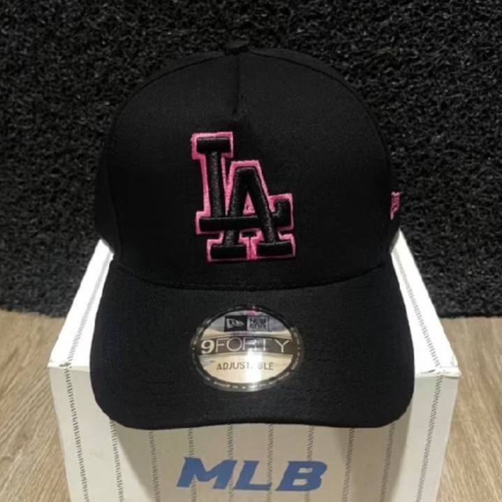 TOPI BASEBALL MLB LA WHIRE LIST ORIGINAL BLACK PINK CAPS / TOPI PRIA WANITA