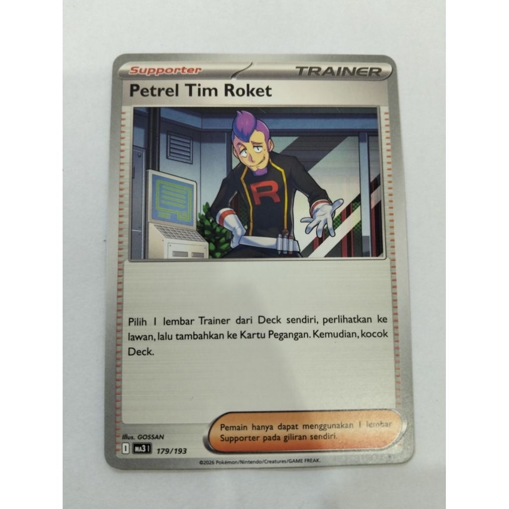 Kartu pokemon Petrel Tim Roket TCG Indonesia 179/193mA3